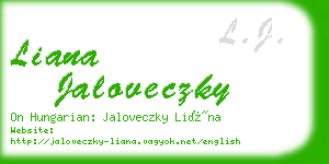 liana jaloveczky business card
